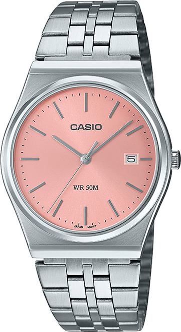 G-Shock  Men's Analog Silver-Tone Stainless Steel Watch, 35mm, MTPB145D-4VT