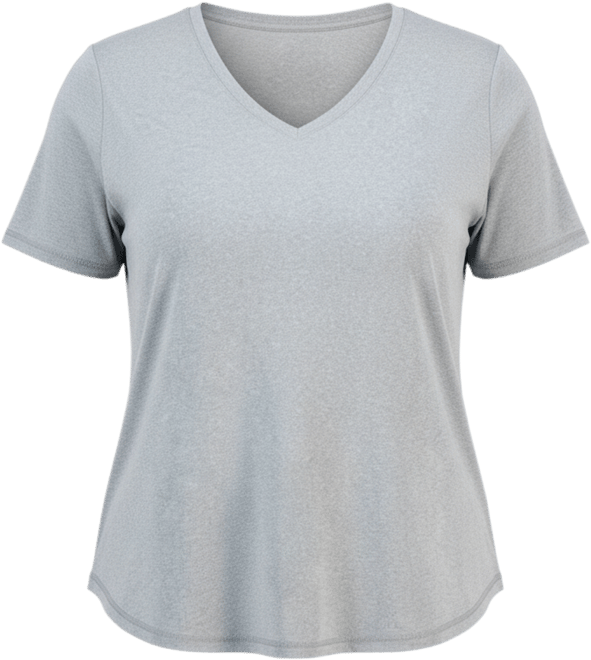 Plus Size Curved-Hem V-Neck Top, Created for Macy's