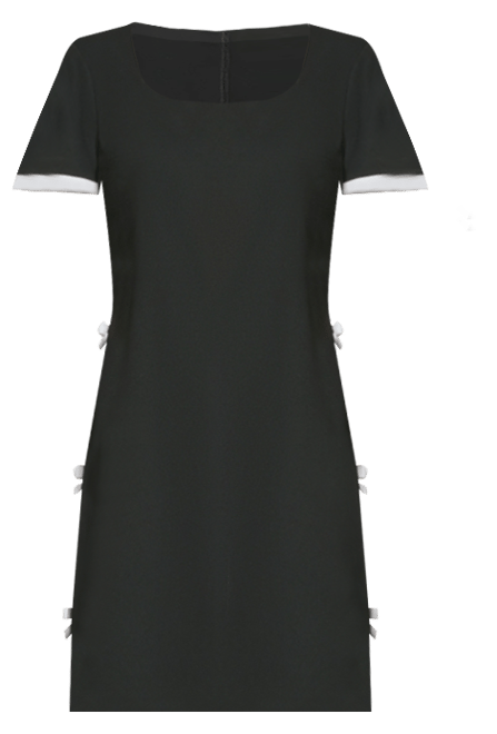 Women's Bow Trim Scuba Crepe Sheath Dress