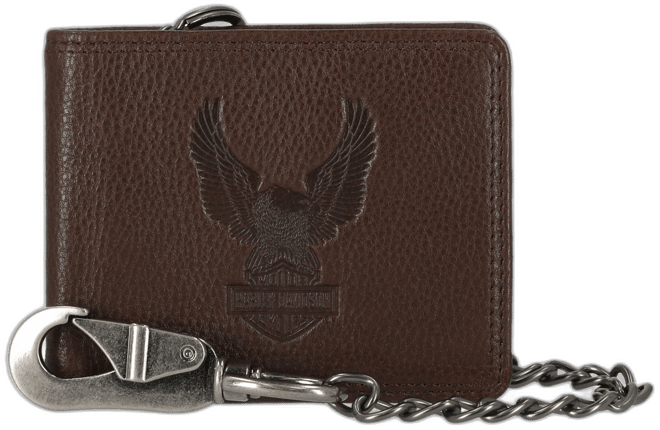 Mens Eagle Billfold Wallet With Chain