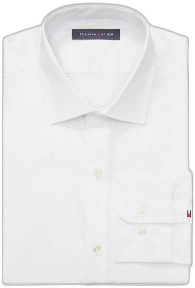 tommy hilfiger slim fit dress shirt white Tommy Hilfiger flex textured slim fit shirt in white