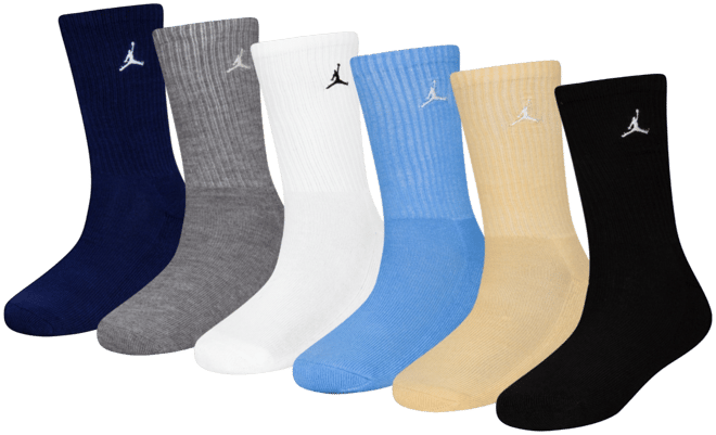 Big Kids Everyday Essentials Crew Socks 6 Pack