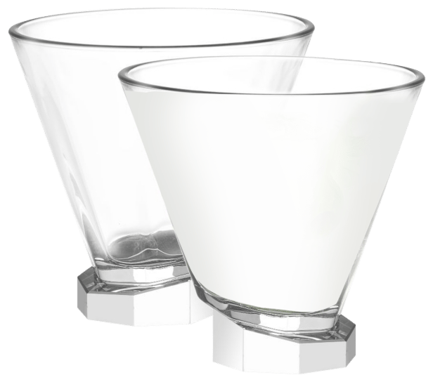 Aqua Vitae Off Base Octagon Martini Glasses, Set of 2