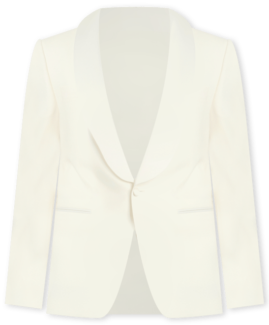 Men's Solid White Sport Coat