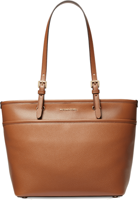 Michael  Medium Leather Top Zip Pocket Tote