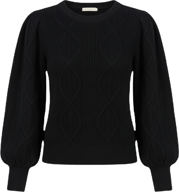 Women's Variegated Cables Crew Neck Sweater