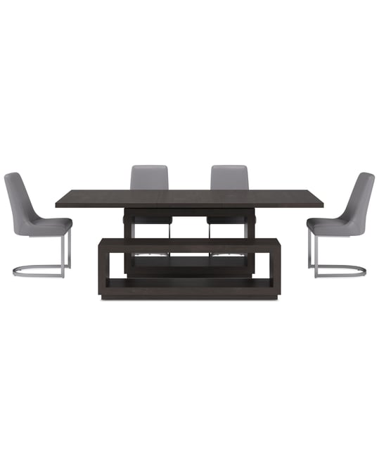 Tivie 6 Pc Dining Set (Rectangular Table + 4 Dining Chairs + Bench), Created for Macy's