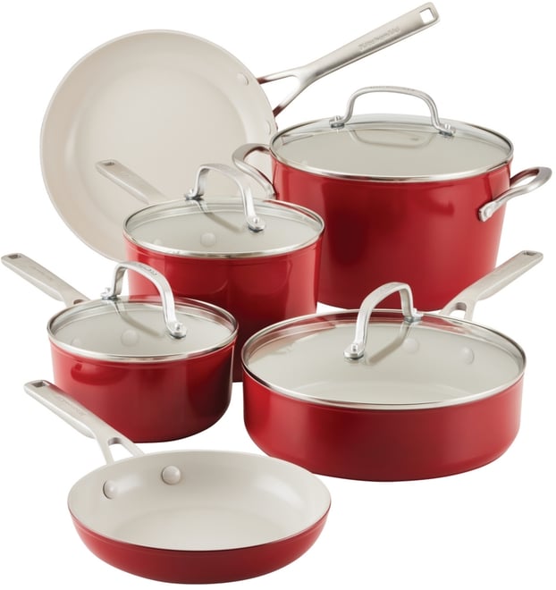 Hard Anodized Ceramic Nonstick 10 Piece Set