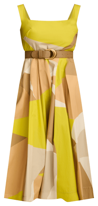 【Donna Karan New York】Square-Neck Sleeveless Dress Donna Karan New York Donna Karan Women's Square-Neck Buckled