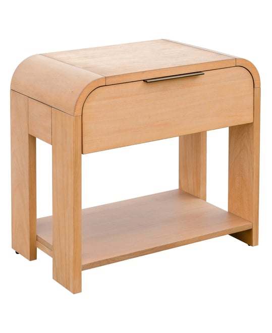 26" Wide Jameson Modern One Drawer Waterfall Nightstand