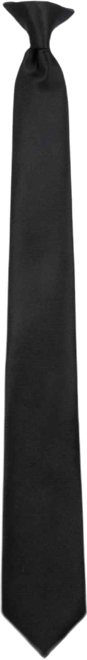 Men's Slim Solid Black Clip-On Tie