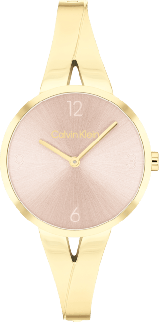 Women's Joyful Gold-Tone Stainless Steel Bangle Bracelet Watch 30mm