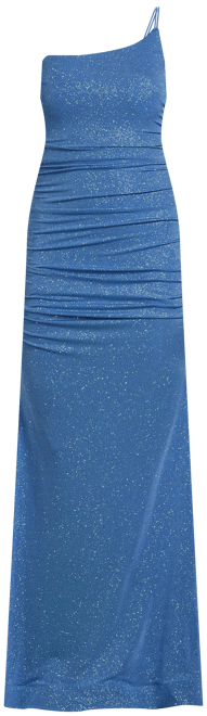 B. Darlin One Shoulder Glitter Knit Maxi Dress