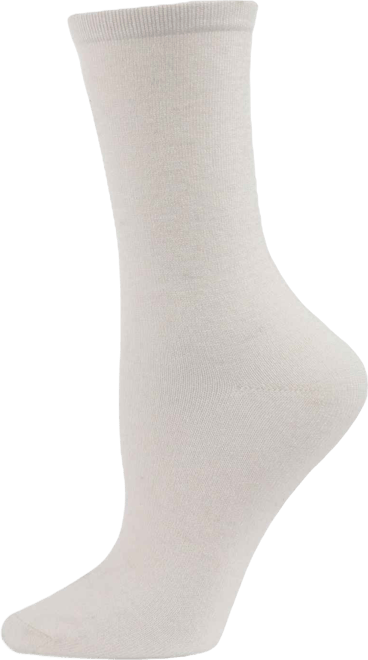 Flat knit Cashmere Women's Crew Socks