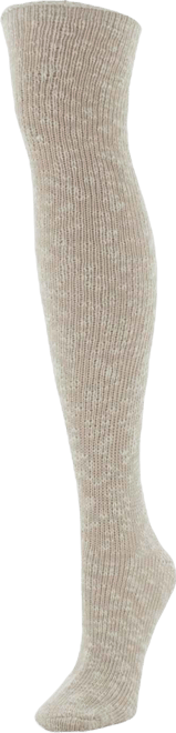Women's Slub Cable Knit Over The Knee Socks