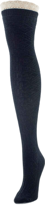 Women's Diamond Crochet Over The Knee Socks