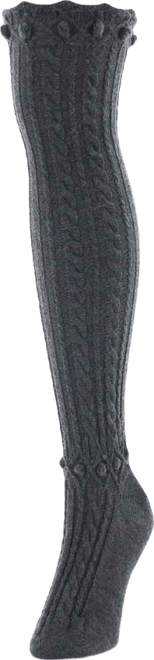 Women's Dotty Diamond Chunky Knit Over-The-Knee Warm Socks