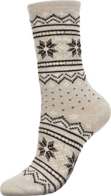 Women's Fairisle Cashmere Crew Socks