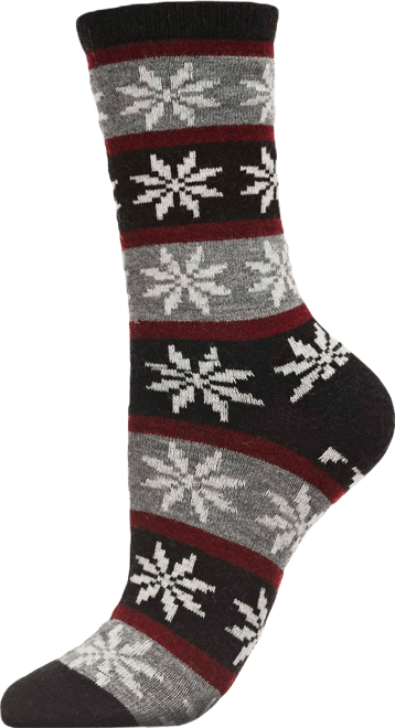 Women's Flake Fairisle Cashmere Crew Socks