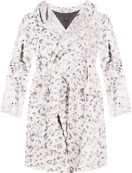 Women's Leopard Plush Robe