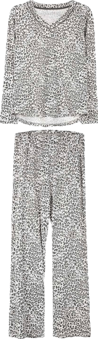 Women's Leopard Print Cotton Blend 2 Piece Set