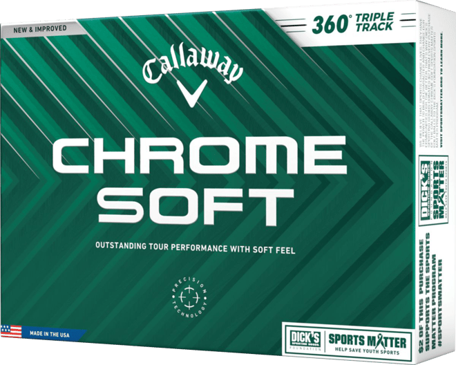 991/メンズ☆グリップ新品 TaylorMade Callaway 15本 Callaway 2024 Chrome Soft USA TruTrack Golf Balls | Dick's