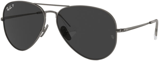 Unisex Polarized Sunglasses, Aviator Titanium Rb8089