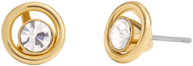 Faux Stone Convertible Halo Stone Stud Earrings