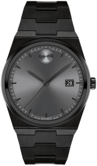 Men's Quest Swiss Quartz Ionic Plated Black Steel 40mm Watch