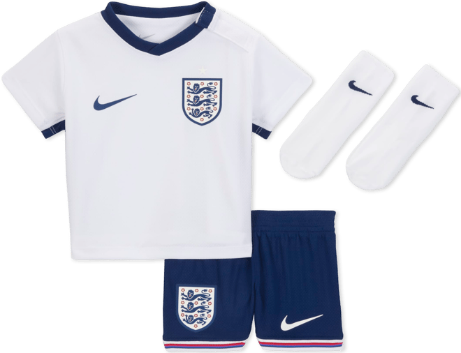 England 2024/25 Stadium Home Baby/Toddler Nike Football Replica 3-Piece Kit