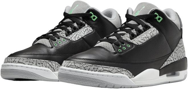 Air Jordan 3 Retro "Green Glow" Men's Shoes