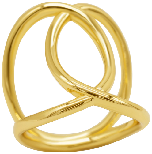 14K Gold-Plated Tall Infinity Ring