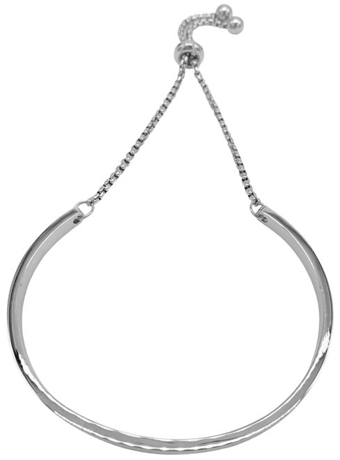 Tarnish Resistant Curved Bar Slider Bracelet