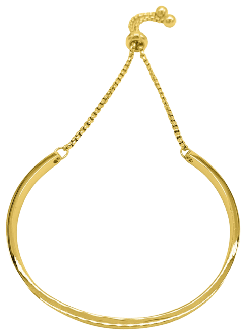 Tarnish Resistant Curved Bar Slider Bracelet