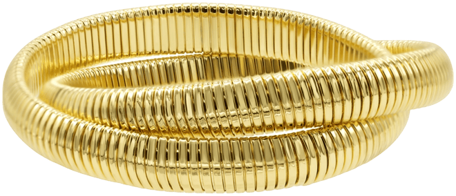 14K Gold-Plated 2-Layer Omega Chain Bracelet