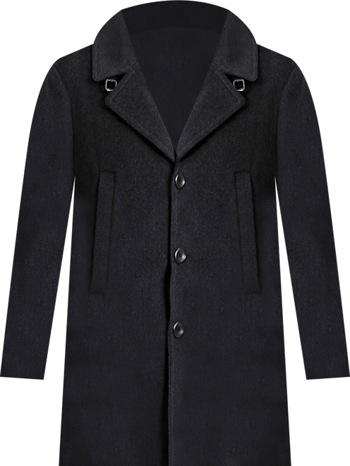 Men Steven Wool Blend Bibbed Walking Coat
