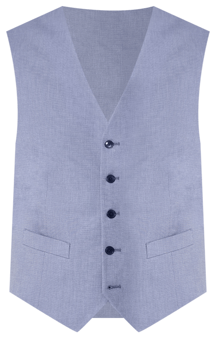 Men's Modern-Fit Th Flex Stretch Chambray Suit Separate Vest