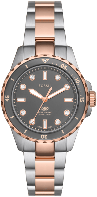 Women's Blue Dive Three-Hand Two-Tone Stainless Steel Watch 36mm