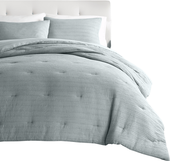Waffle Textured 2-Piece Comforter Set, Twin/Twin Xl