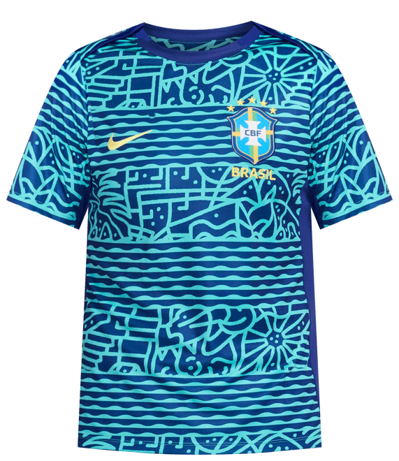 Brazil Academy Pro Men's Nike Dri-FIT Soccer Pre-Match Short-Sleeve Top