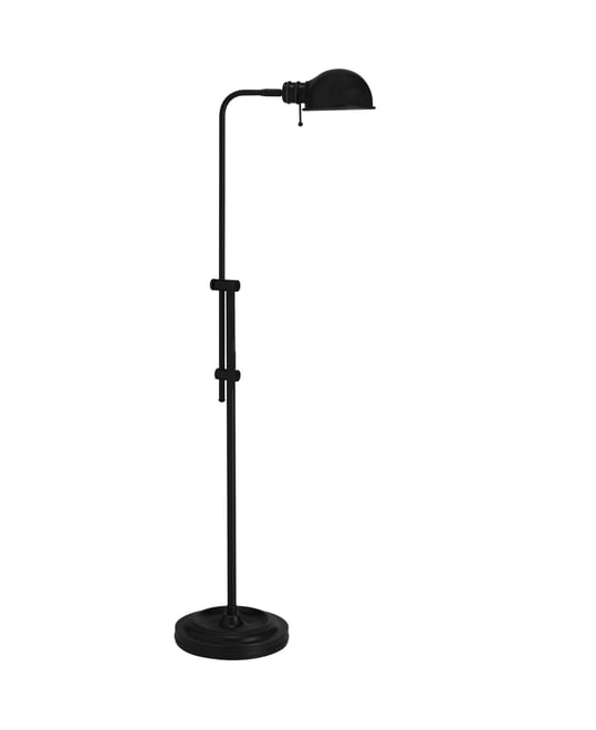 40" Metal Fedora 1 Light Adjustable Pharmacy Floor Lamp