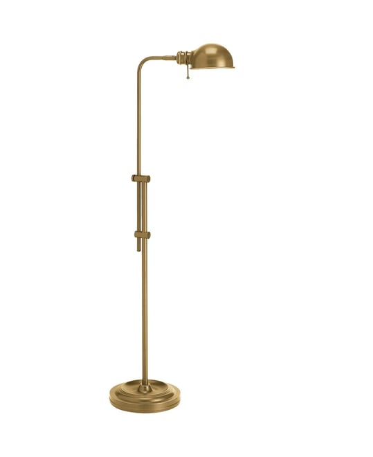 40" Metal Fedora 1 Light Adjustable Pharmacy Floor Lamp