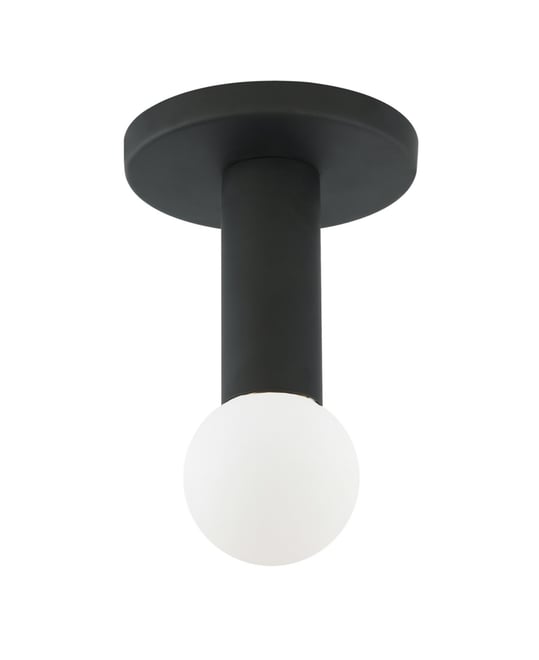 4.45" Metal Adams 1 Light Flush Mount