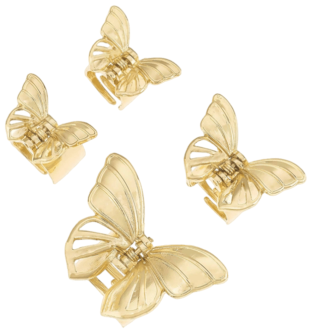 Flight of the Butterfly Gold-Tone Clip Set