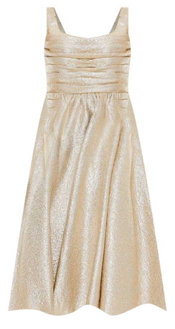 送料関税込■Mac Duggal■フリルショルダー■Aラインドレス■ an /アン】フリルショルダー/ ワンカラー/ レース/ ブロック