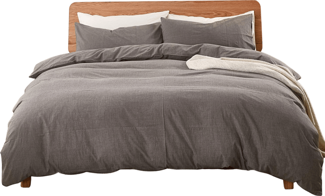 3 Piece Cotton Duvet Cover Set King