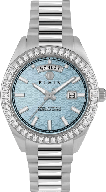 Men's Date Superlative Stainless Steel Bracelet Watch 42mm