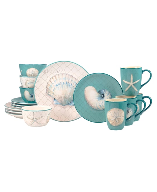 Certified International Ocean View 16 Piece Dinnerware Set Serice for 4