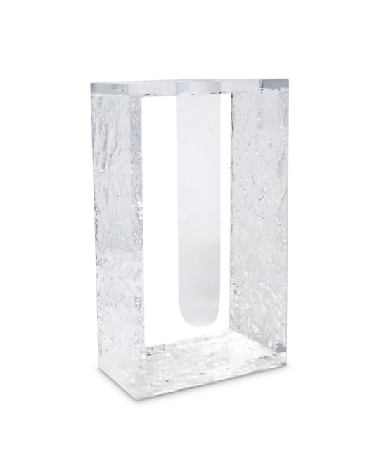 8.75"H Tube Inlayed Acrylic Vase