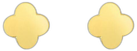 Gold Clover Earrings 14K Yellow Gold